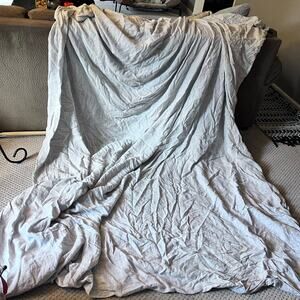West Elm Belgian Flax Duvet Cover (king) gray